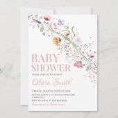 Invitation Boho Rustic Fleur sauvage Baby shower Floral (Devant)