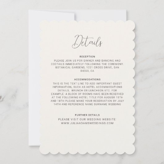 Invitation Boho Rustic Floral Automne Falls Mariage (Dos)