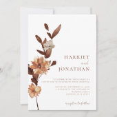 Invitation Boho Rustic Floral Mariage (Devant)