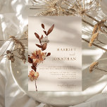 Invitation Boho Rustic Floral Mariage<br><div class="desc">Faire-part de mariage minimaliste moderne au design simple,  calligraphie de style élégant et design boho rustique fleuri.</div>