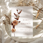 Invitation Boho Rustic Floral Mariage<br><div class="desc">Faire-part de mariage minimaliste moderne au design simple,  calligraphie de style élégant et design boho rustique fleuri.</div>