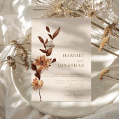 Invitation Boho Rustic Floral Mariage