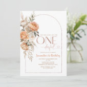 Invitation Boho Rustic Floral n'est-elle pas un anniversaire  (Debout devant)