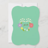 Invitation Boho Rustic Floral Wreath Mariage (Monnaie) (Dos)