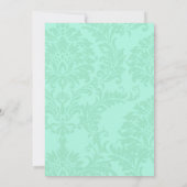 Invitation Boho Rustic Folk Art Mint Mariage (Dos)