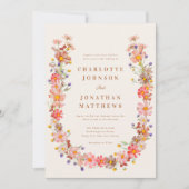 Invitation Boho Rustic Mariage de automne Fleur sauvage (Devant)