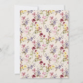 Invitation Boho Rustic Mariage Fleur sauvage (Dos)