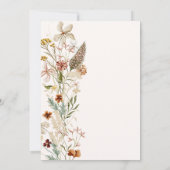 Invitation Boho Rustic Neutral Floral Mariage (Dos)