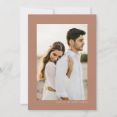 Invitation Boho Rustic Pampas Grass Enregistrer la date Invit (Dos)