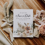 Invitation Boho Rustic Pampas Grass Enregistrer la date Invit