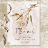 Invitation Boho Rustic Pampas & Mariage de bouquet d'herbe sé