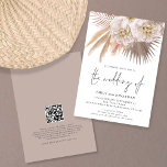 Invitation Boho Rustic Pampas Script QR Code Mariage<br><div class="desc">Boho Rustic Pampas Script QR Code Mariage. Ajoutez votre code QR à votre site Web mariage au dos fait de cette option pratique pour vos invités à RSVP et voir tous les détails sans avoir besoin de RSVP séparé et de cartes de détails. Votre code QR sera généré automatiquement lorsque...</div>