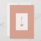 Invitation Boho rustic pink coral mauve ivory floral Wedding  (Dos)