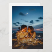 Invitation Boho Rustic QR Code photo Mariage Enregistrer la d (Devant / Derrière)