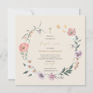 Invitation Boho Rustic Roses et Orchids Flowers Rejoignez-nou