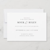 Invitation Boho Rustic Script Photo Budget Mariage (Dos)