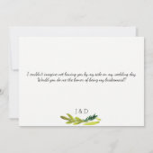 Invitation Boho Rustic Serez-Vous Ma Servante D'Épouse (Dos)
