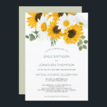 Invitation Boho Rustic Sunflowers Feuille Mariage virtuel<br><div class="desc">Car lorsque les distances sociales ou les êtres chers qui vivent loin vous empêchent de célébrer en personne, une diffusion en direct de vos noces et une journée spéciale à vos invités est la meilleure chose à faire. Ce mariage de design mariage virtuel de style rustique a de beaux tournesols...</div>