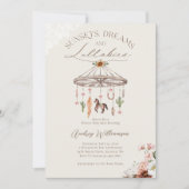 Invitation Boho Rustic Wagon Wheel Mobile Baby shower occiden (Devant)