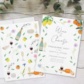 Invitation Boho Rustic Wine and Cheese Engagement Party