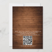 Invitation Boho Rustic Wood Greenery Elegant QR Code Wedding (Dos)