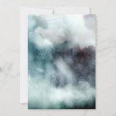 Invitation Boho rustique aquarelle Baby shower floral lune (Dos)