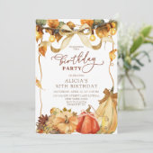 Invitation Boho Rustique Arc Coquette automne citrouille anni (Debout devant)