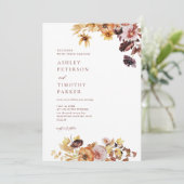 Invitation Boho Rustique Boho Floral Mariage (Debout devant)