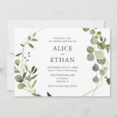 Invitation Boho rustique Botanique Mariage de verdure (Devant)