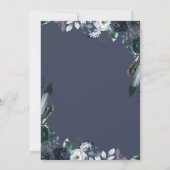 Invitation Boho Rustique Boy Blue Floral Baby shower (Dos)