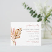 Invitation Boho Rustique Chic Floral Pampas Graduation Grass (Debout devant)