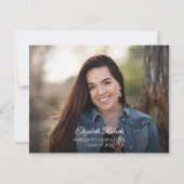 Invitation Boho Rustique Chic Floral Pampas Graduation Grass (Dos)