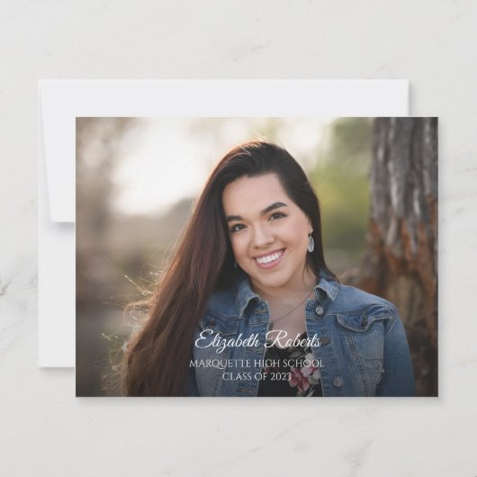 Invitation Boho Rustique Chic Floral Pampas Graduation Grass (Dos)