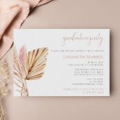 Invitation Boho Rustique Chic Floral Pampas Graduation Grass