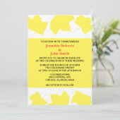 Invitation Boho rustique Chute Jaune Feuille coloré (Debout devant)