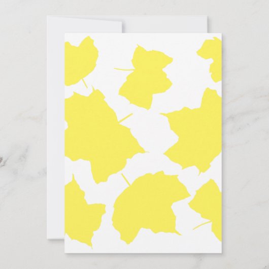 Invitation Boho rustique Chute Jaune Feuille coloré (Dos)