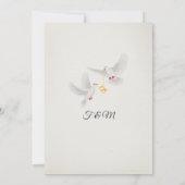Invitation Boho Rustique classique Roses & Pampas Mariage en (Dos)