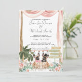 Invitation Boho rustique de Bulldog (Debout devant)