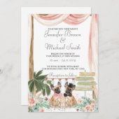 Invitation Boho rustique de Bulldog (Devant / Derrière)