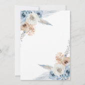 Invitation Boho Rustique Dusty Blue Floral Arch Mariage (Dos)
