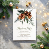 Invitation Boho rustique fête de Noël
