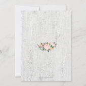 Invitation Boho rustique Fête des mariées des bottes florales (Dos)