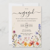 Invitation Boho rustique fleur sauvage (Devant)