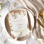 Invitation Boho Rustique Fleurs Jardin Couples Douche