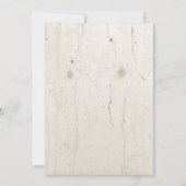 Invitation Boho Rustique Floral Antlers Mariage bois (Dos)