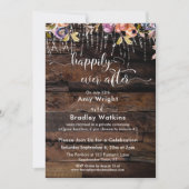 Invitation Boho Rustique Heureusement Jamais Après Réception (Devant)