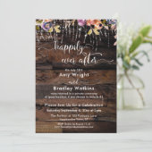 Invitation Boho Rustique Heureusement Jamais Après Réception (Debout devant)