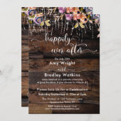 Invitation Boho Rustique Heureusement Jamais Après Réception (Devant / Derrière)