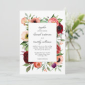 Invitation Boho rustique Mariage de charme botanique (Debout devant)