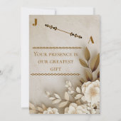 Invitation Boho Rustique | Mariage Élégant (Dos)